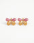 Pink Butterfly Enamel Stud Earrings