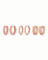 Rosegold Bobby Hoops Combo Set