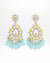 Dreamy Blue Sparkling Crystal Long Beads Earrings
