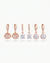Rose Gold Zirconia Shell Earrings Combo – 3 Pair Dangler Hoops for Women