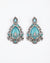 Oxidised Silver Blue Teardrop Earrings – Ethnic Boho Statement