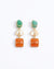 Tangerine Mint Drop Earrings